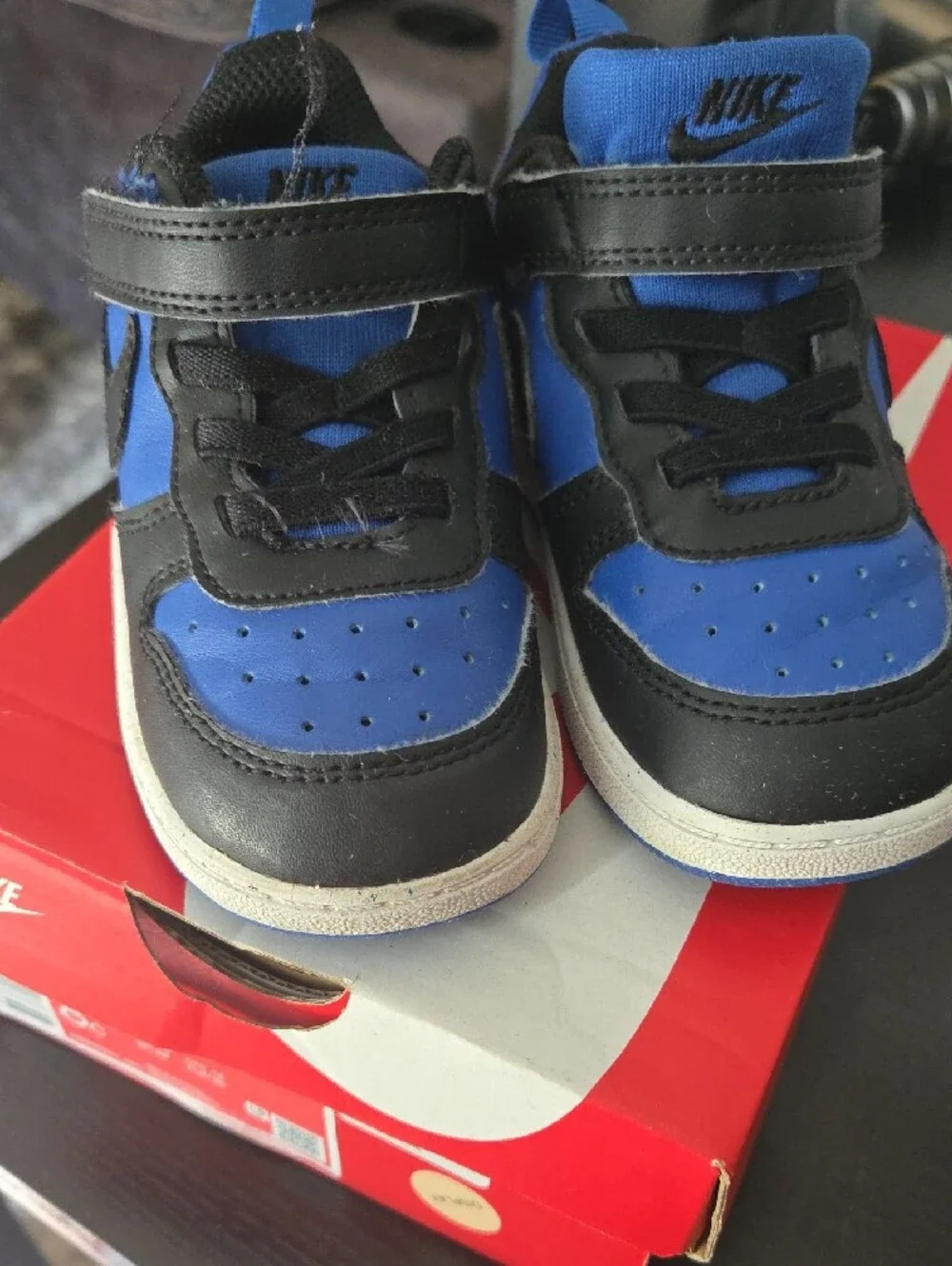 Nike Blue and Black Toddler Low-Top Sneakers